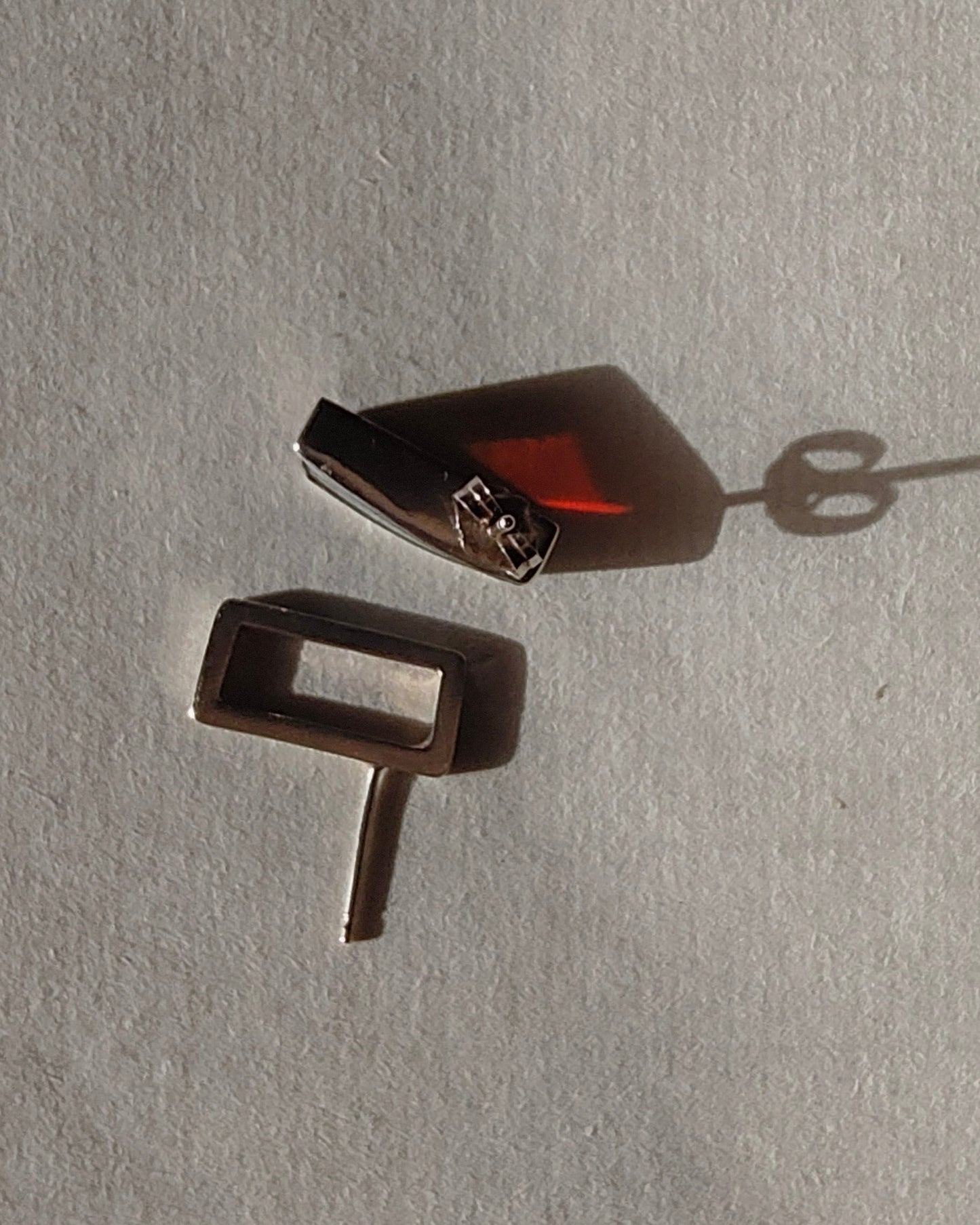 Dichromatic glass earrings