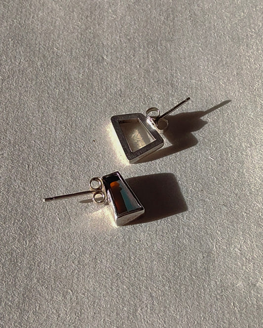 Dichromatic glass earrings