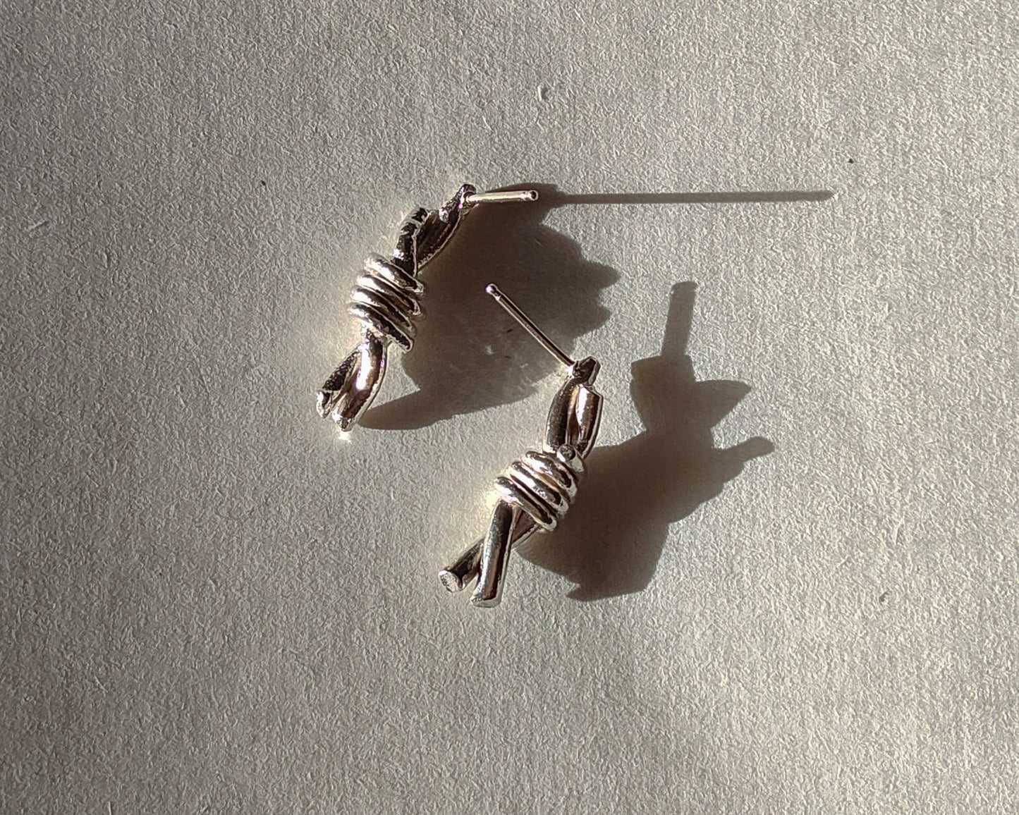 Barb wire earrings