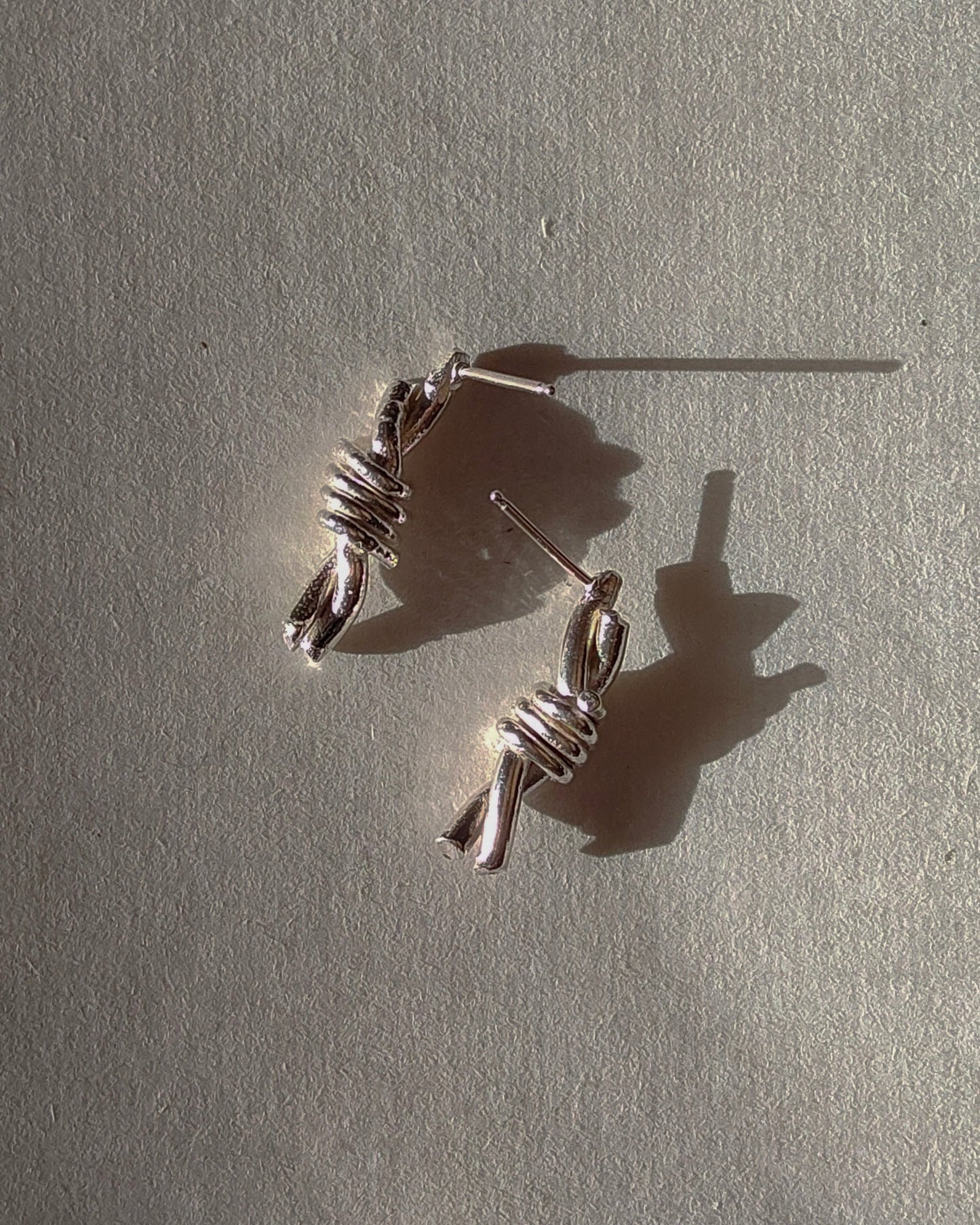 Barb wire earrings