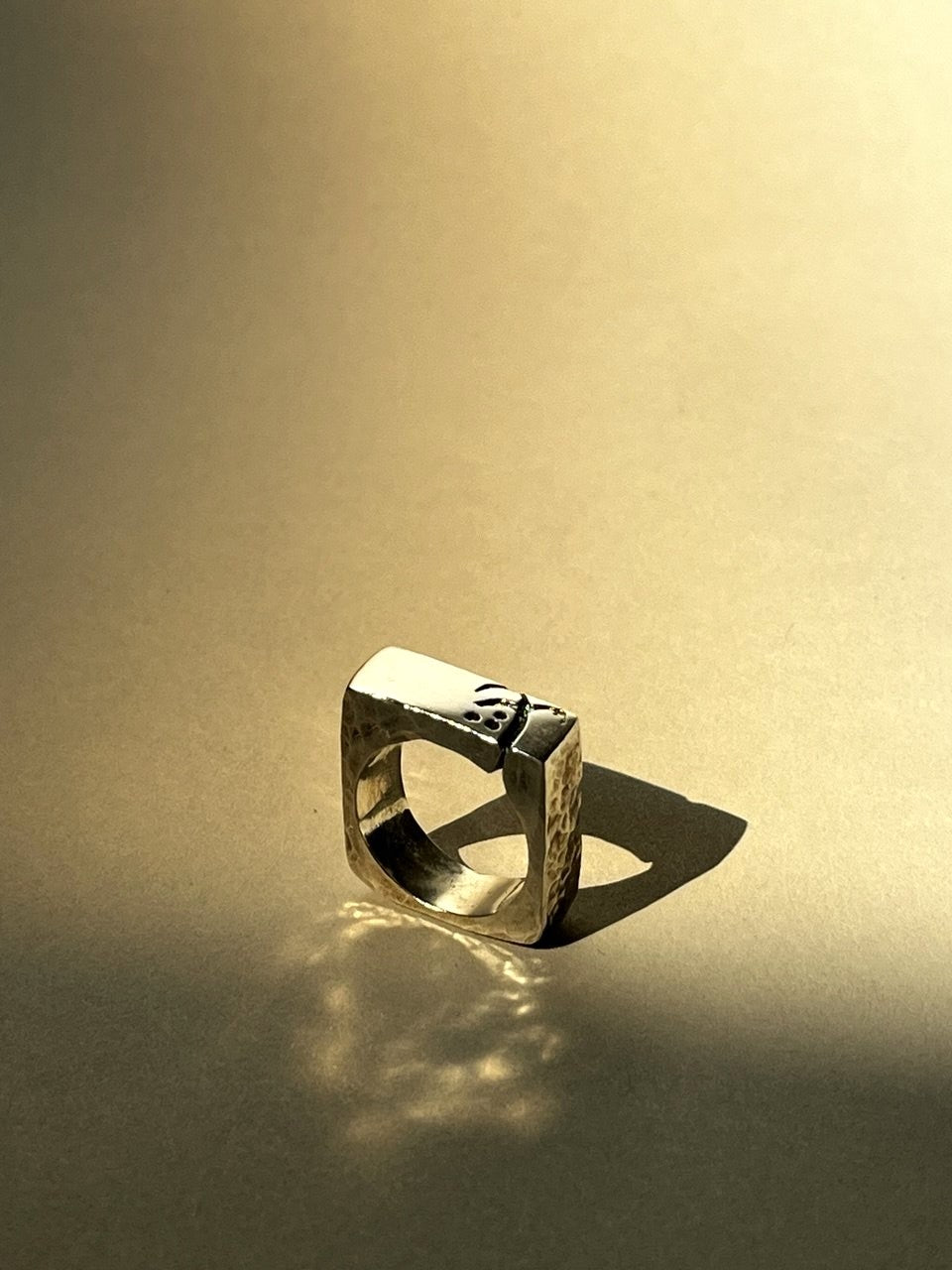 Inspired by the Caribbean, the Palmera Ring transforms a familiar landscape into a sculptural object to wear. Handcrafted in solid sterling silver, its bold sculptural form balances nature, memory, and contemporary design.